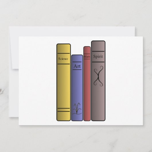 Vier Bücher - Einladungen (Vorderseite)