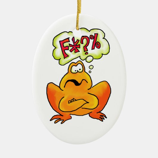 Vier-Buchstabe Frosch-Verzierung Keramikornament (Vorne)