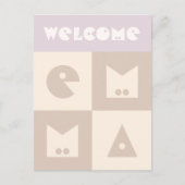 Vier-Buchstaben-Gratulation für das neugeborene Mä Postkarte (Vorderseite)