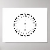 Vier-Buchstaben Name Gottes JHVH Poster (Vorne)