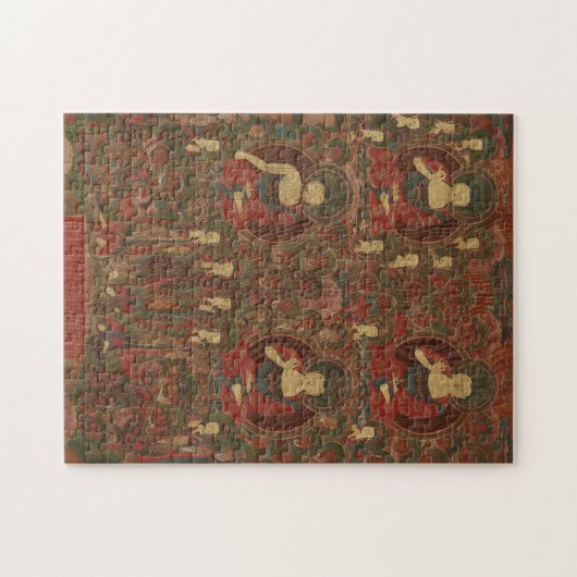 Vier Buddhas im reinen Land-Buddhismus Puzzle (Horizontal)