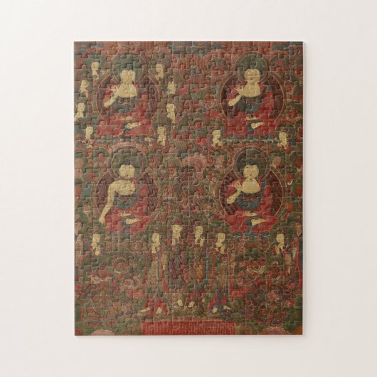 Vier Buddhas im reinen Land-Buddhismus Puzzle (Vertikal)