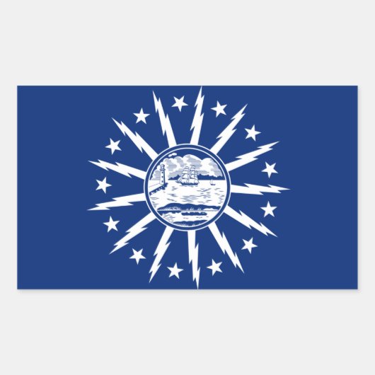 VIER Buffalo-Flag Rechteckiger Aufkleber (Vorderseite)