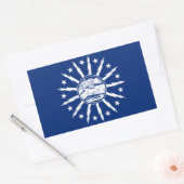 VIER Buffalo-Flag Rechteckiger Aufkleber (Umschlag)