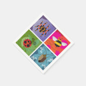 Vier Bug Serviette (Ecke)