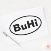 VIER BuHi Ovaler Aufkleber (Umschlag)