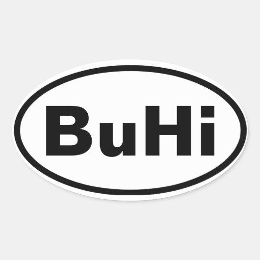 VIER BuHi Ovaler Aufkleber (Vorderseite)