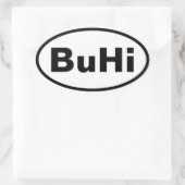 VIER BuHi Ovaler Aufkleber (Tasche)