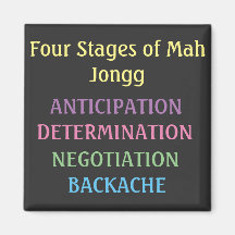 Vier Bühnen Mah Jongg Magnet