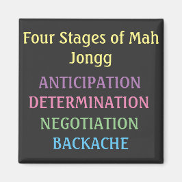 Vier Bühnen Mah Jongg Magnet