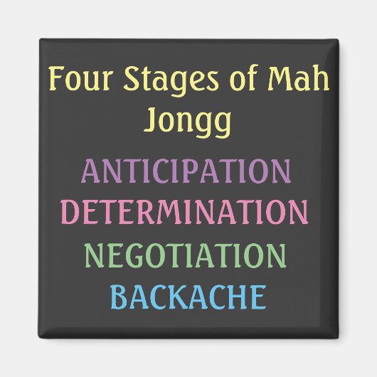 Vier Bühnen Mah Jongg Magnet (Vorne)