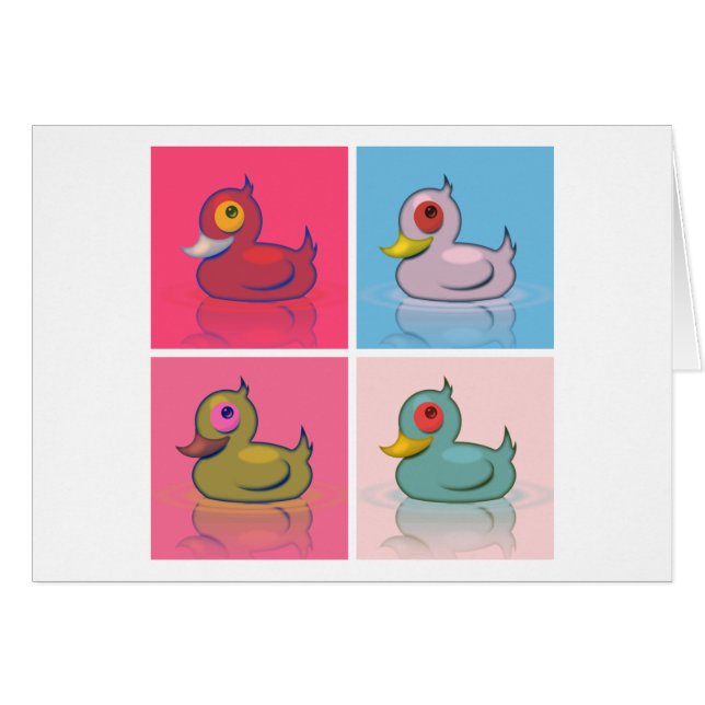 Vier bunte Enten (Vorderseite (Horizontal))