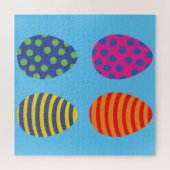 Vier bunte Ostereier Puzzle (Horizontal)