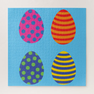 Vier bunte Ostereier Puzzle