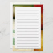 Vier bunte Rechtecke durch Chariklia Zarris Briefpapier (Vorne/Hinten)