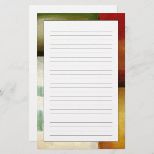 Vier bunte Rechtecke durch Chariklia Zarris Briefpapier (Vorne/Hinten)