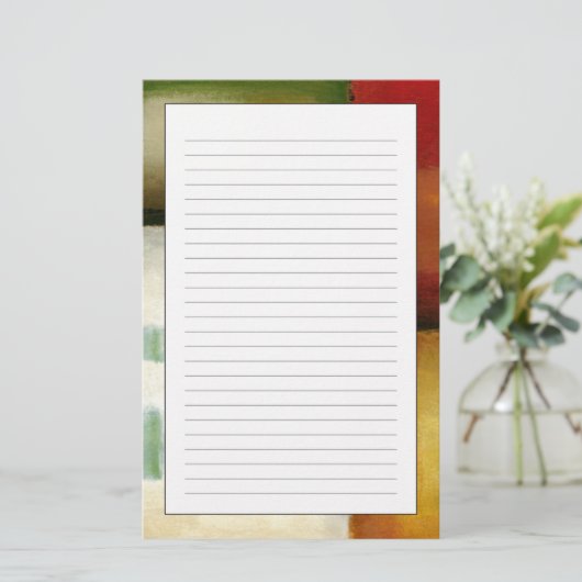 Vier bunte Rechtecke durch Chariklia Zarris Briefpapier (Stehend Vorderseite)