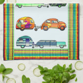 Vier bunte Wohnwagen-Geschirrtücher Handtuch (Gefaltet)