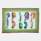 Vier bunte Wohnwagen-Geschirrtücher Handtuch (Horizontal)