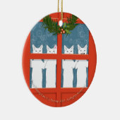 Vier Calling Cats.. doppelseitig Keramikornament (Rechts)