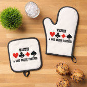 Vier-Card-Anzug für einen guten Bridge-Partner gew Ofenhandschuh & Topflappen-Set (Oben Unten)