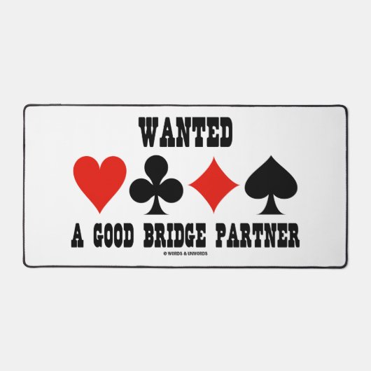 Vier-Card-Anzug für einen guten Bridge-Partner gew Schreibtischunterlage (Vorderseite)