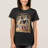 Vier Cavalier Spaniel Welpen im Popcorn, T-Shirt (Vorderseite)