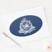 VIER Charleston, Sc-Flagge Ovaler Aufkleber (Umschlag)
