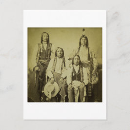 Vier Cheyenne Scouts Vintages Stereoview Postkarte