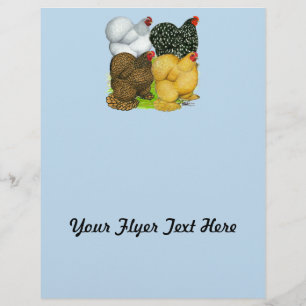 Vier Cochin Hens Flyer