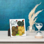 Vier Cochin Hens Fotoplatte (InSitu)