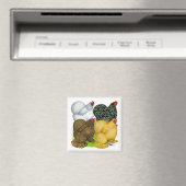 Vier Cochin Hens Magnet (In Situ (Geschirrspüler))