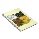 Vier Cochin Hens Notizblock (Rechte Seite)