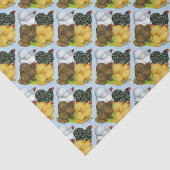 Vier Cochin Hens Seidenpapier (Ausschnitt)