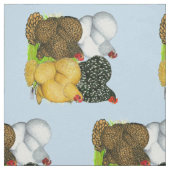 Vier Cochin Hens Stoff (Muster)