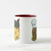 Vier Cochin Hens Tasse (Zentrum)