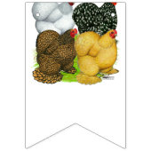 Vier Cochin Hens Wimpelkette (Dritte Fahne)