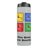 Vier Crews zeichnen Ihren Text Thermosbecher (Vorderseite)