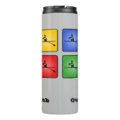 Vier Crews zeichnen Ihren Text Thermosbecher (Rückseite)