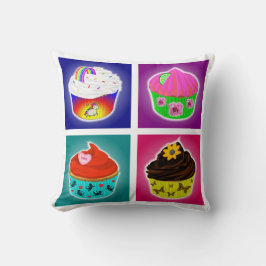 Vier Cupcakes-Wurfkissen Kissen