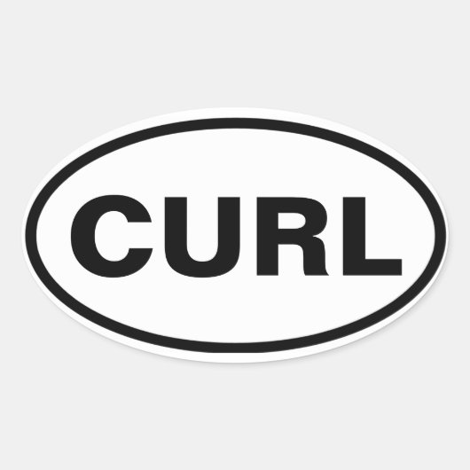 VIER CURL OVALER AUFKLEBER (Vorderseite)