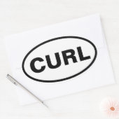VIER CURL OVALER AUFKLEBER (Umschlag)