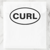VIER CURL OVALER AUFKLEBER (Tasche)