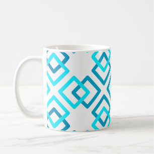 Vier Cyan-Farbquadrate Kaffeetasse