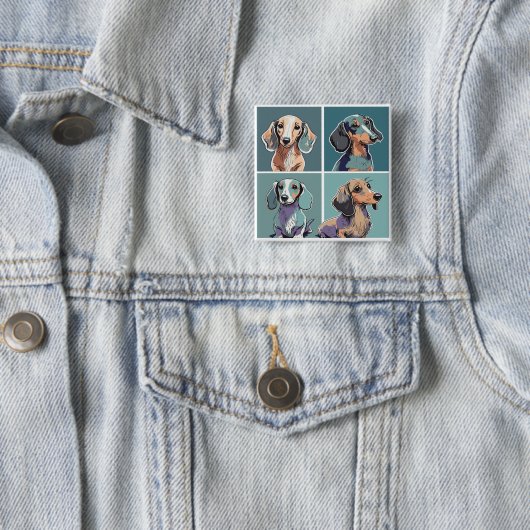 Vier Dackeln Button (Beispiel)