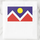 VIER Denver, Colorado Flag Rechteckiger Aufkleber (Tasche)