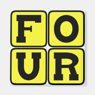 VIER der Platz Nummer Design Funny Age Jahre alt Magnet