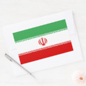VIER derzeitige Flagge des Iran Rechteckiger Aufkleber (Umschlag)