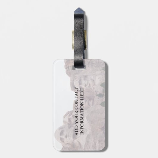 Vier des Mount Rushmore Gepäckanhänger (Rückseite vertikal)