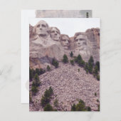 Vier des Mount Rushmore Postkarte (Vorne/Hinten)